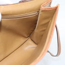CELINE Macadam Canvas Schoudertas PVC Beige Goud Auth BA13377-20