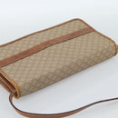 CELINE Macadam Canvas Schoudertas PVC Beige Goud Auth BA13377-6