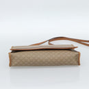 CELINE Macadam Canvas Schoudertas PVC Beige Goud Auth BA13377-5