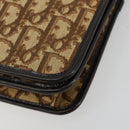 Christian Dior Trotter Canvas Chain Shoulder Bag Beige Gold Auth BA13378-9