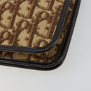 Christian Dior Trotter Canvas Chain Shoulder Bag Beige Gold Auth BA13378-15