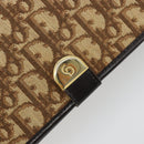 Christian Dior Trotter Canvas Chain Shoulder Bag Beige Gold Auth BA13378-17