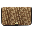 Christian Dior Trotter Canvas Chain Shoulder Bag Beige Gold Auth BA13378-13
