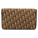 Christian Dior Trotter Canvas Chain Shoulder Bag Beige Gold Auth BA13378-2