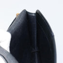 Christian Dior Trotter Canvas Chain Shoulder Bag Navy Gold Auth BA13379-18