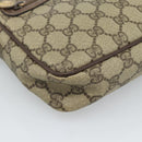 GUCCI GG Supreme Clutch Bag PVC Beige Gold 018 123 6021 Auth BA13380-15