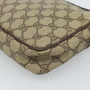 GUCCI GG Supreme Clutch Bag PVC Beige Gold 018 123 6021 Auth BA13380-16