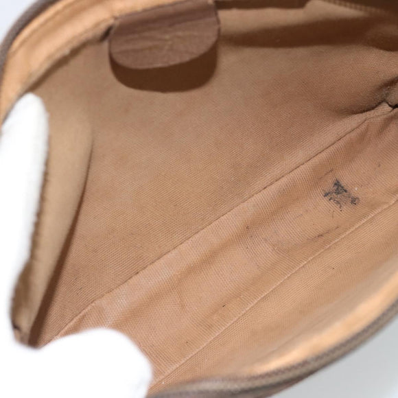 GUCCI GG Supreme Clutch Bag PVC Beige Gold 018 123 6021 Auth BA13380