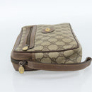GUCCI GG Supreme Clutch Bag PVC Beige Gold 018 123 6021 Auth BA13380-3