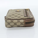 GUCCI GG Supreme Clutch Bag PVC Beige Gold 018 123 6021 Auth BA13380-4