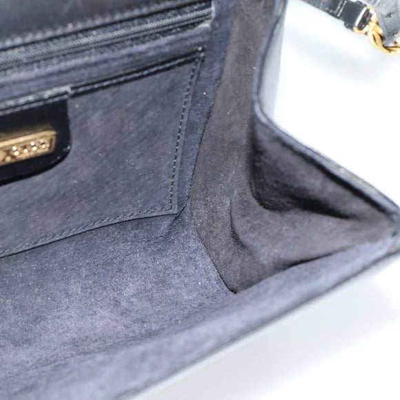 GUCCI Umhängetasche Leder Schwarz Gold Original BA13381
