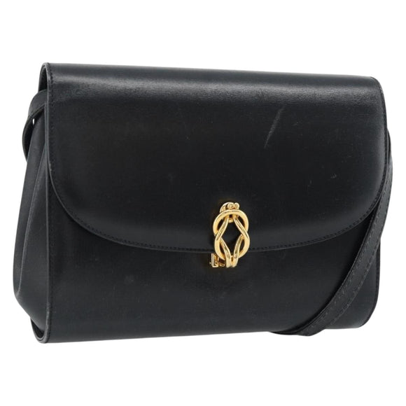 GUCCI Umhängetasche Leder Schwarz Gold Original BA13381