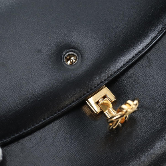 GUCCI Umhängetasche Leder Schwarz Gold Original BA13381