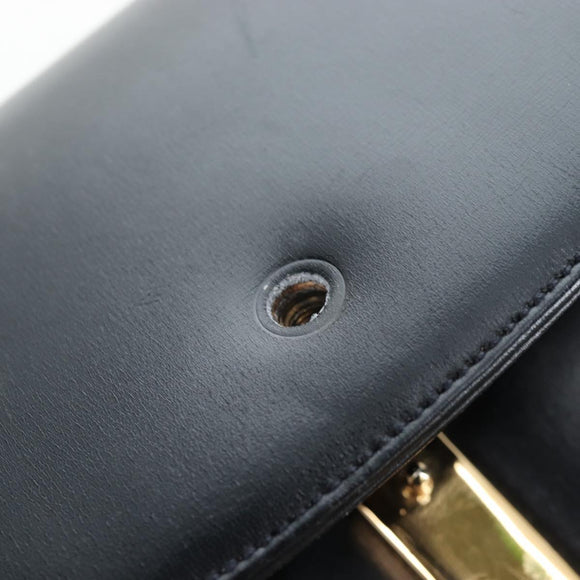 GUCCI Umhängetasche Leder Schwarz Gold Original BA13381