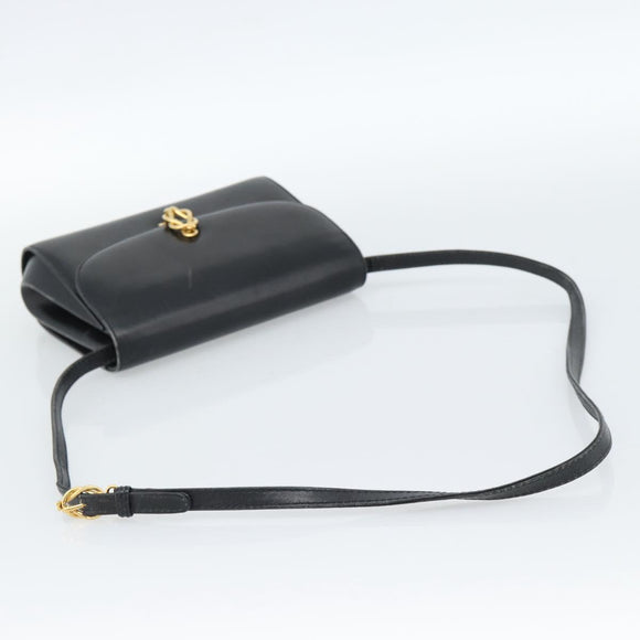 GUCCI Umhängetasche Leder Schwarz Gold Original BA13381