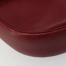 GUCCI Schoudertas Leer Rood Goud 007 261 0081 Auth BA13384-14