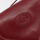 GUCCI Schoudertas Leer Rood Goud 007 261 0081 Auth BA13384-17