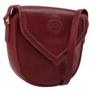 GUCCI Schoudertas Leer Rood Goud 007 261 0081 Auth BA13384-1