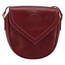 GUCCI Schoudertas Leer Rood Goud 007 261 0081 Auth BA13384-13