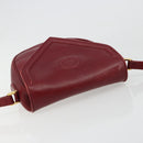 GUCCI Schoudertas Leer Rood Goud 007 261 0081 Auth BA13384-6