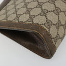 GUCCI GG Supreme Web Sherry Line Clutch Bag PVC Beige 67 014 2125 Auth BA13385-15