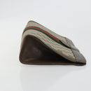 GUCCI GG Supreme Web Sherry Line Clutch Bag PVC Beige 67 014 2125 Auth BA13385-3