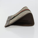 GUCCI GG Supreme Web Sherry Line Clutch Bag PVC Beige 67 014 2125 Auth BA13385-4