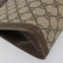 GUCCI GG Supreme Web Sherry Line Clutch Bag PVC Beige 67 014 2125 Auth BA13385-8