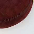 Christian Dior Shoulder Bag Suede Bordeaux Gold Auth BA13386-15