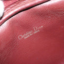 Christian Dior Shoulder Bag Suede Bordeaux Gold Auth BA13386-11
