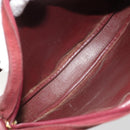 Christian Dior Shoulder Bag Suede Bordeaux Gold Auth BA13386-12