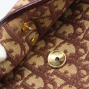 Christian Dior Trotter Canvas Shoulder Bag Red Gold Auth BA13387-9