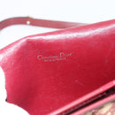 Christian Dior Trotter Canvas Shoulder Bag Red Gold Auth BA13387-19