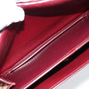 Christian Dior Trotter Canvas Shoulder Bag Red Gold Auth BA13387-12