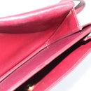 Christian Dior Trotter Canvas Shoulder Bag Red Gold Auth BA13387-20