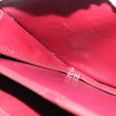Christian Dior Trotter Canvas Shoulder Bag Red Gold Auth BA13387-21