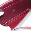 Christian Dior Trotter Canvas Shoulder Bag Red Gold Auth BA13387-22