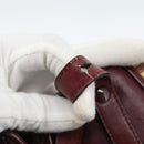 Christian Dior Trotter Canvas Shoulder Bag Red Gold Auth BA13387-11