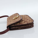 Christian Dior Trotter Canvas Shoulder Bag Red Gold Auth BA13387-3