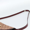 Christian Dior Trotter Canvas Shoulder Bag Red Gold Auth BA13387-14