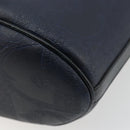 Christian Dior Trotter Canvas Shoulder Bag PVC Navy Gold Auth BA13388A-10