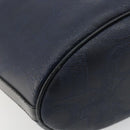 Christian Dior Trotter Canvas Shoulder Bag PVC Navy Gold Auth BA13388A-11