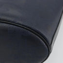 Christian Dior Trotter Canvas Shoulder Bag PVC Navy Gold Auth BA13388A-12
