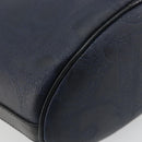 Christian Dior Trotter Canvas Shoulder Bag PVC Navy Gold Auth BA13388A-13
