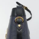 Christian Dior Trotter Canvas Shoulder Bag PVC Navy Gold Auth BA13388A-14