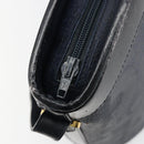 Christian Dior Trotter Canvas Shoulder Bag PVC Navy Gold Auth BA13388A-16