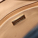 Christian Dior Trotter Canvas Shoulder Bag PVC Navy Gold Auth BA13388A-17