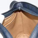 Christian Dior Trotter Canvas Shoulder Bag PVC Navy Gold Auth BA13388A-19