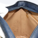 Christian Dior Trotter Canvas Shoulder Bag PVC Navy Gold Auth BA13388A-20