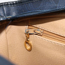 Christian Dior Trotter Canvas Shoulder Bag PVC Navy Gold Auth BA13388A-21